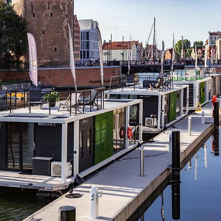 Domy Na Wodzie - La Mare Motlava Houseboats With Sauna By Downtown Apartments Gdańsk Eksteriør billede