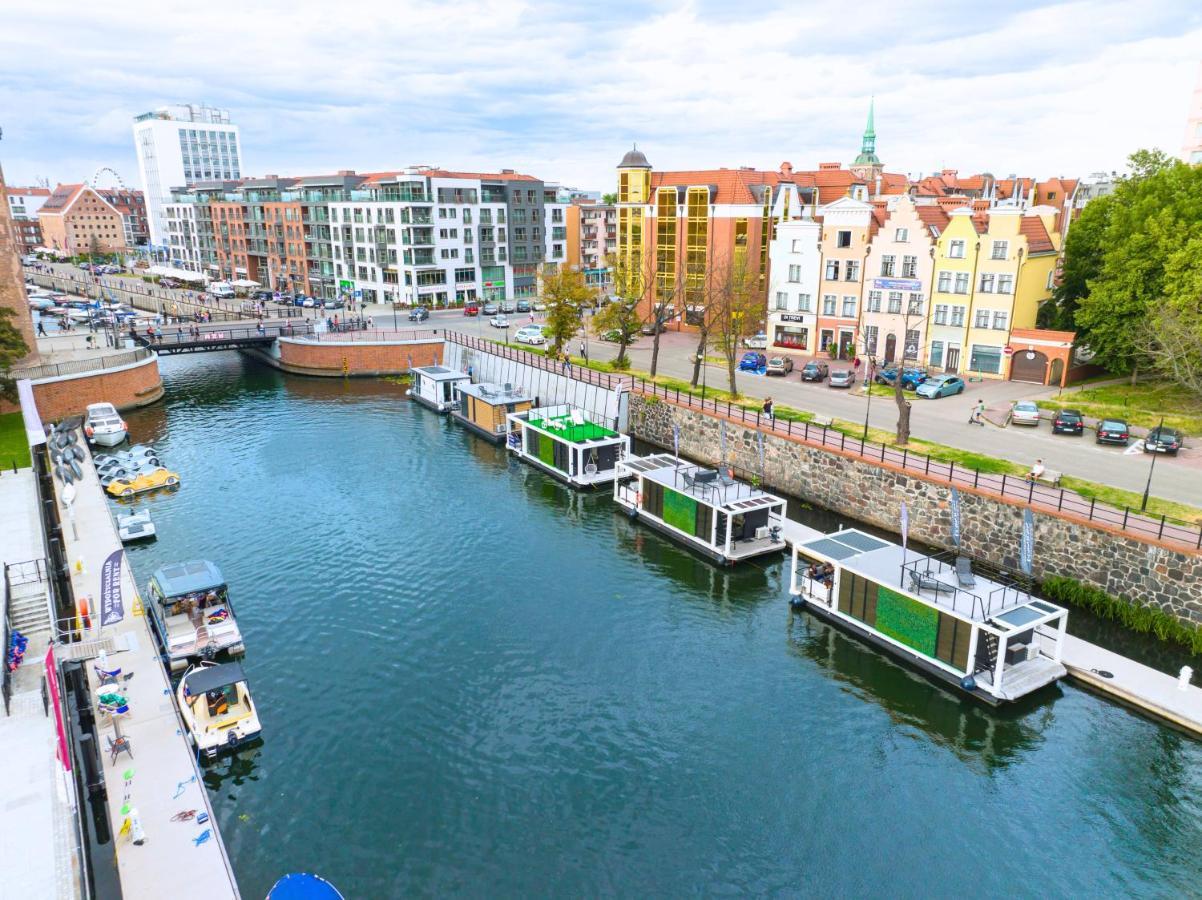 Domy Na Wodzie - La Mare Motlava Houseboats With Sauna By Downtown Apartments Gdańsk Eksteriør billede