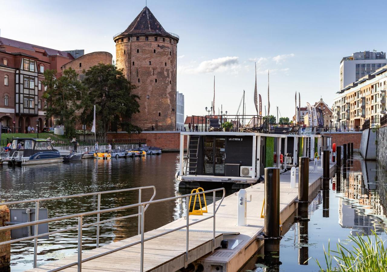 Domy Na Wodzie - La Mare Motlava Houseboats With Sauna By Downtown Apartments Gdańsk Eksteriør billede