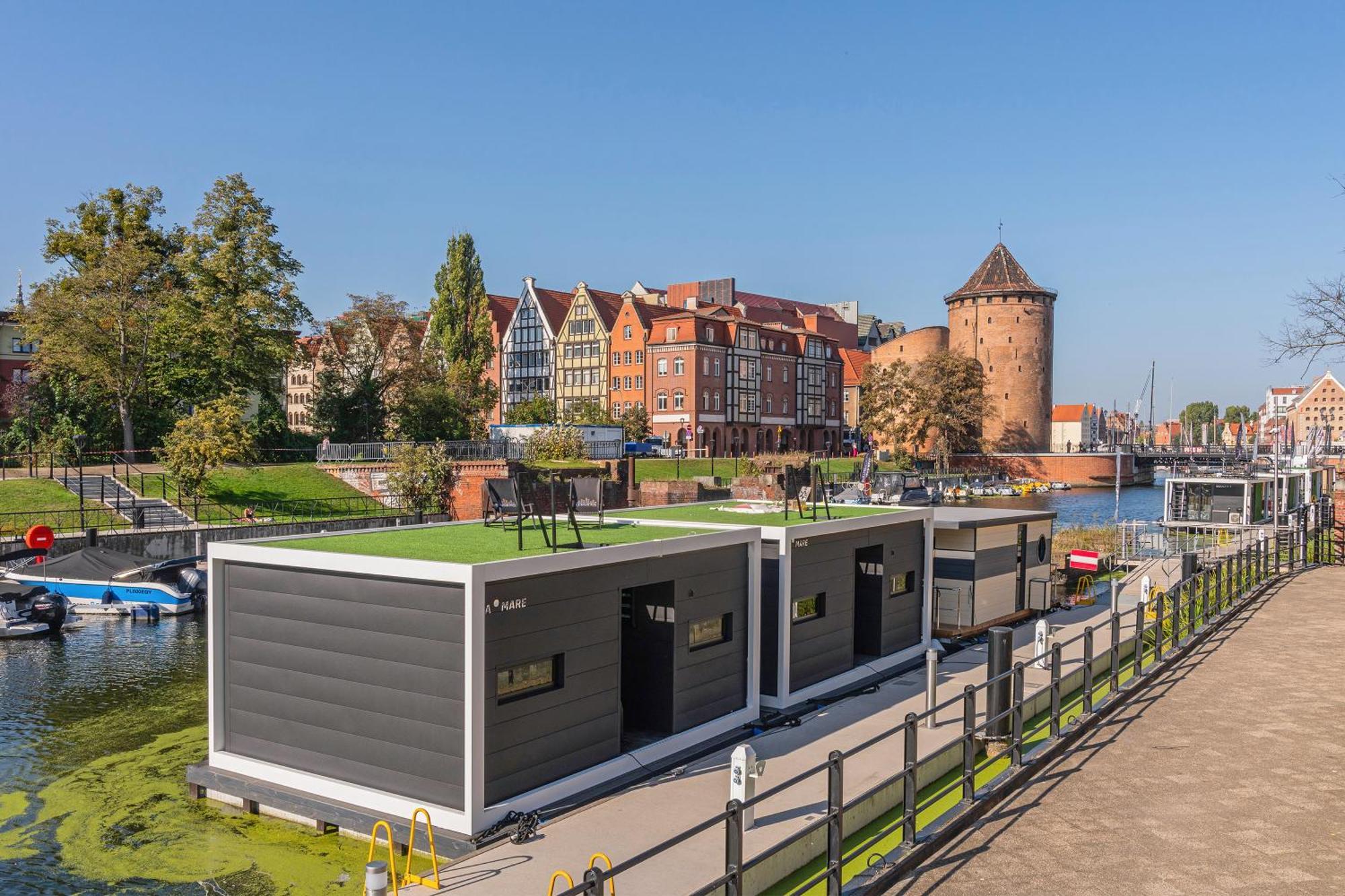 Domy Na Wodzie - La Mare Motlava Houseboats With Sauna By Downtown Apartments Gdańsk Eksteriør billede