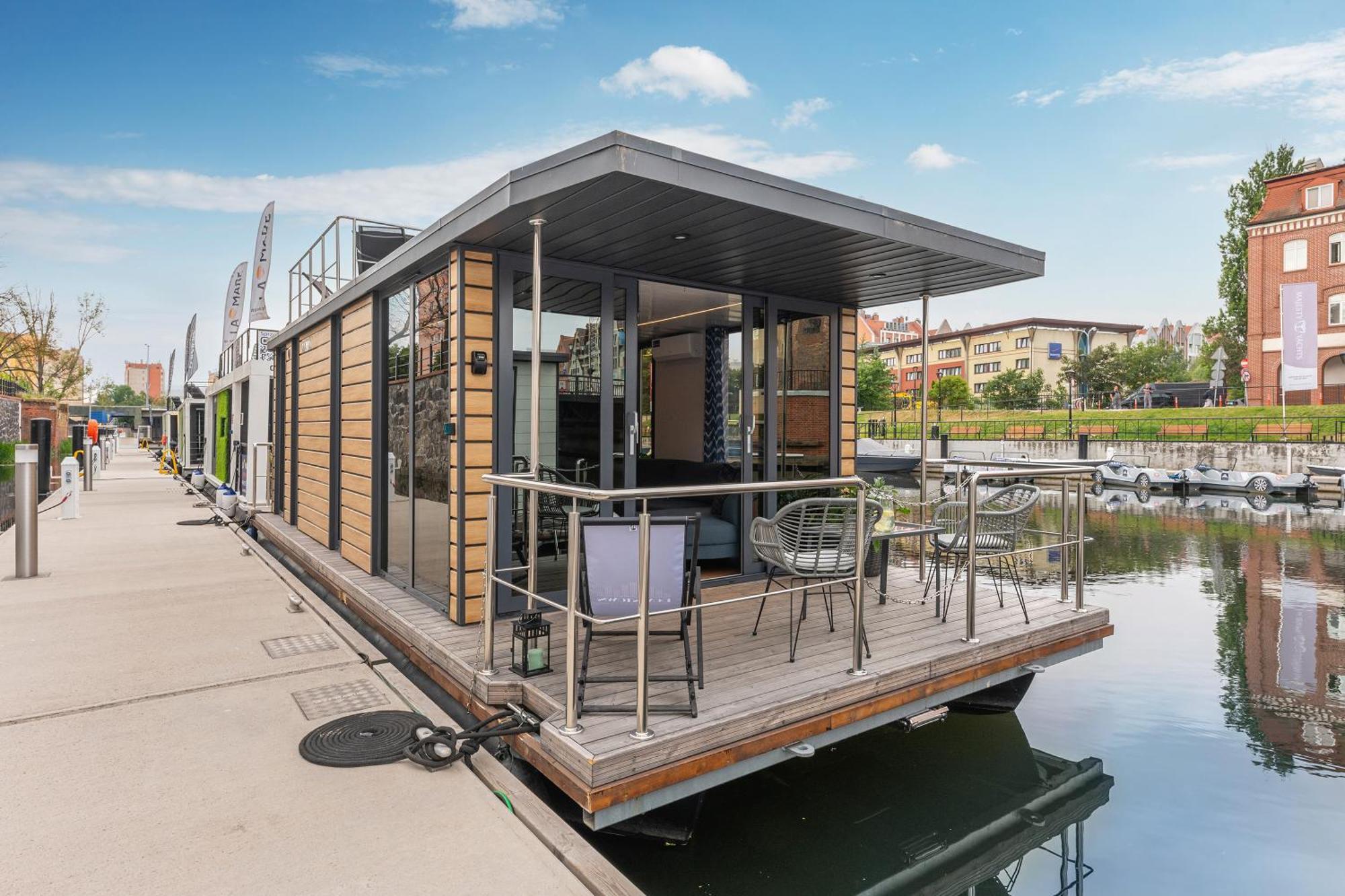 Domy Na Wodzie - La Mare Motlava Houseboats With Sauna By Downtown Apartments Gdańsk Værelse billede